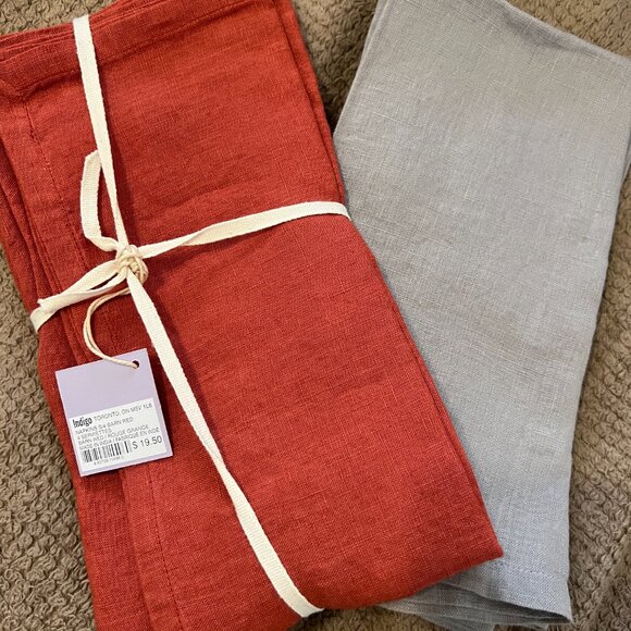 Indigo Linen Napkins NWT - Picture 2 of 2